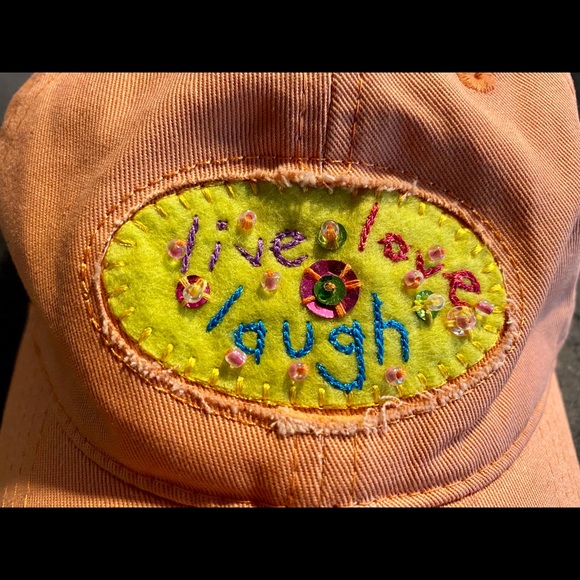 New, Natural Life “Live, Love, Laugh” Embroidered 100% Cotton Cap 🧢 - Picture 2 of 5